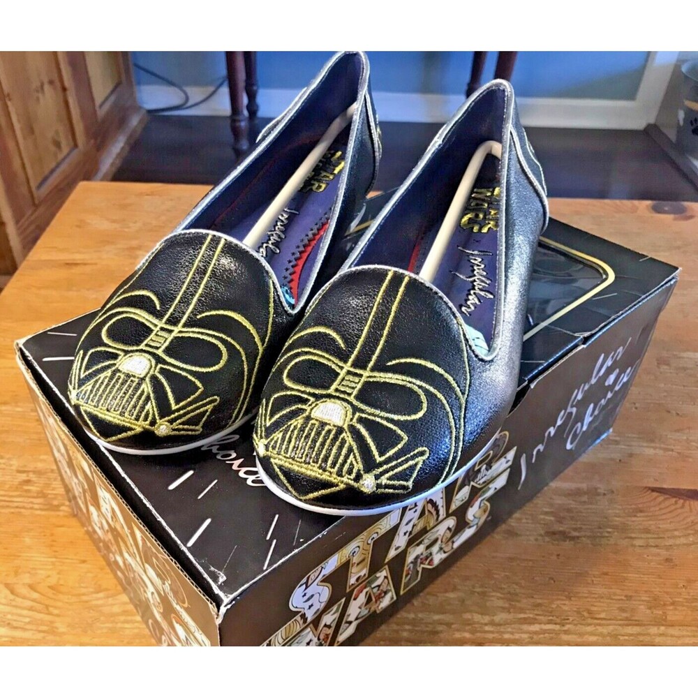 Disney Star Wars Irregular Choice Darth Vader Women's Flats Shoes 8.5 Box